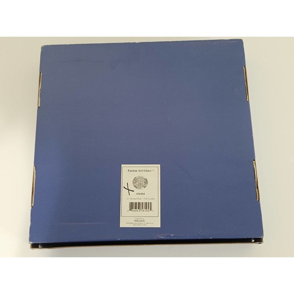 William McGrath InKogneto Fusion Art Glass Wild Flowers 11" Plate #56104 In Box - Picture 8 of 9